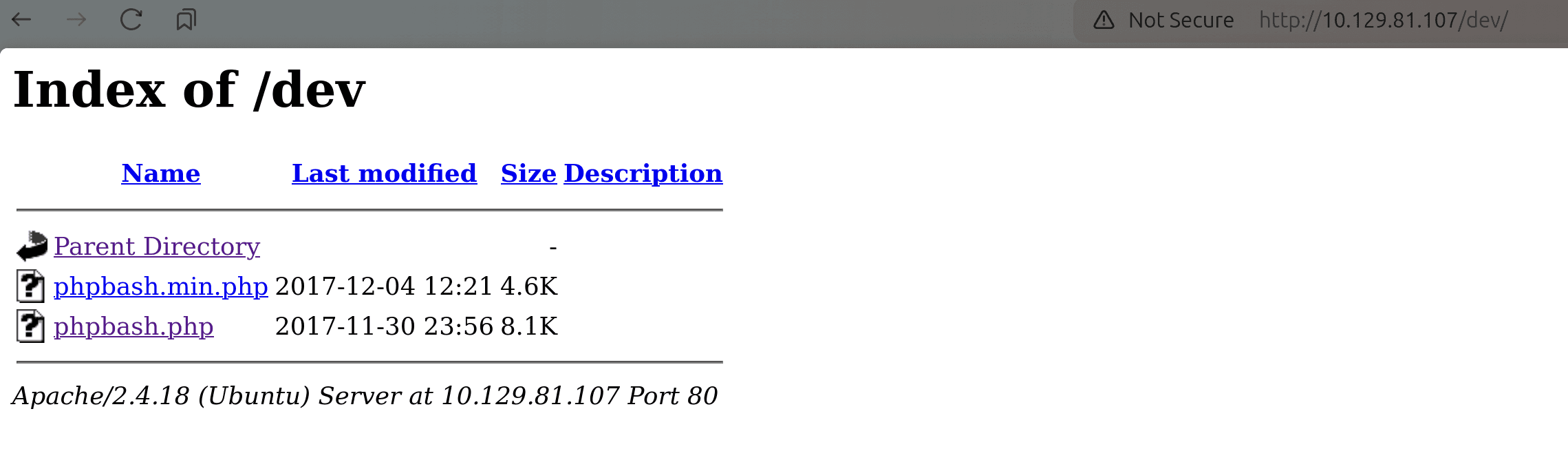 Directory listing