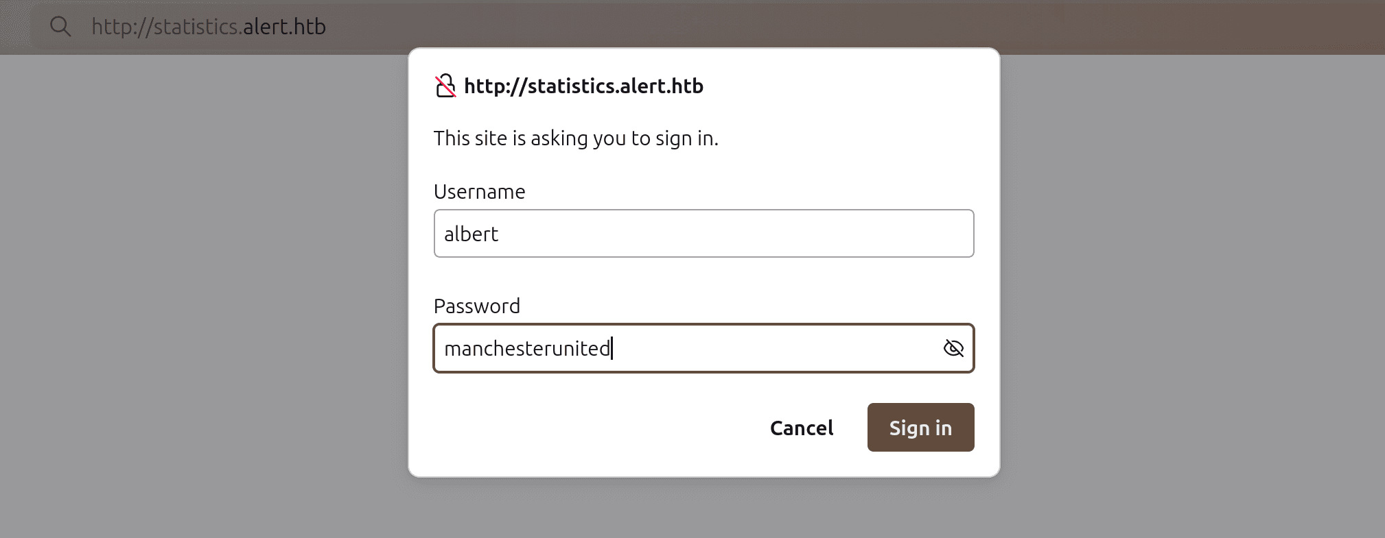 Statistics login