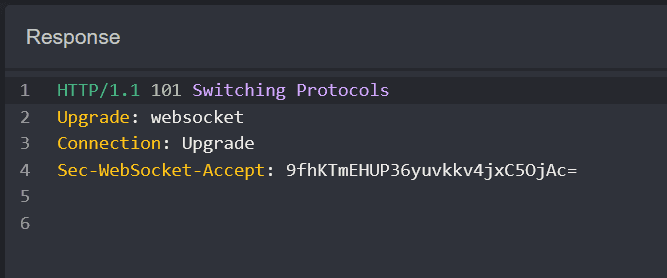 WebSocket connection