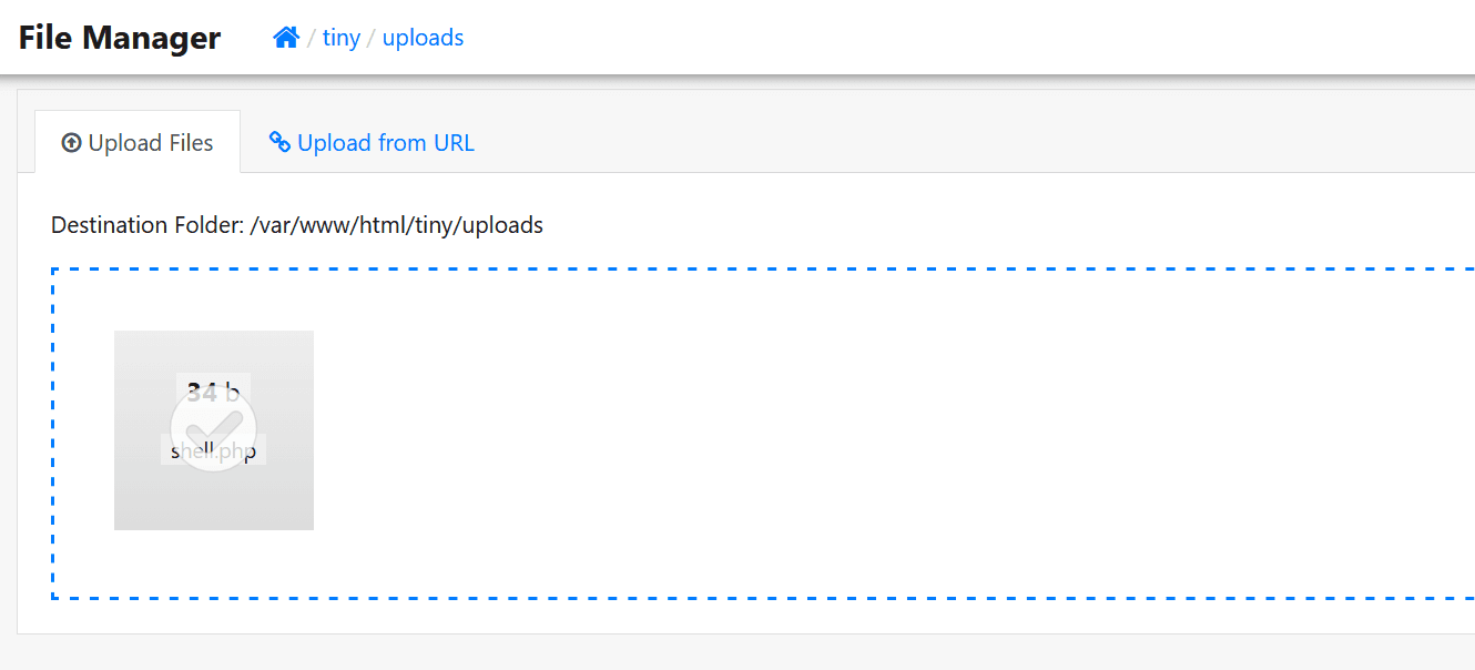Upload to uploads directory